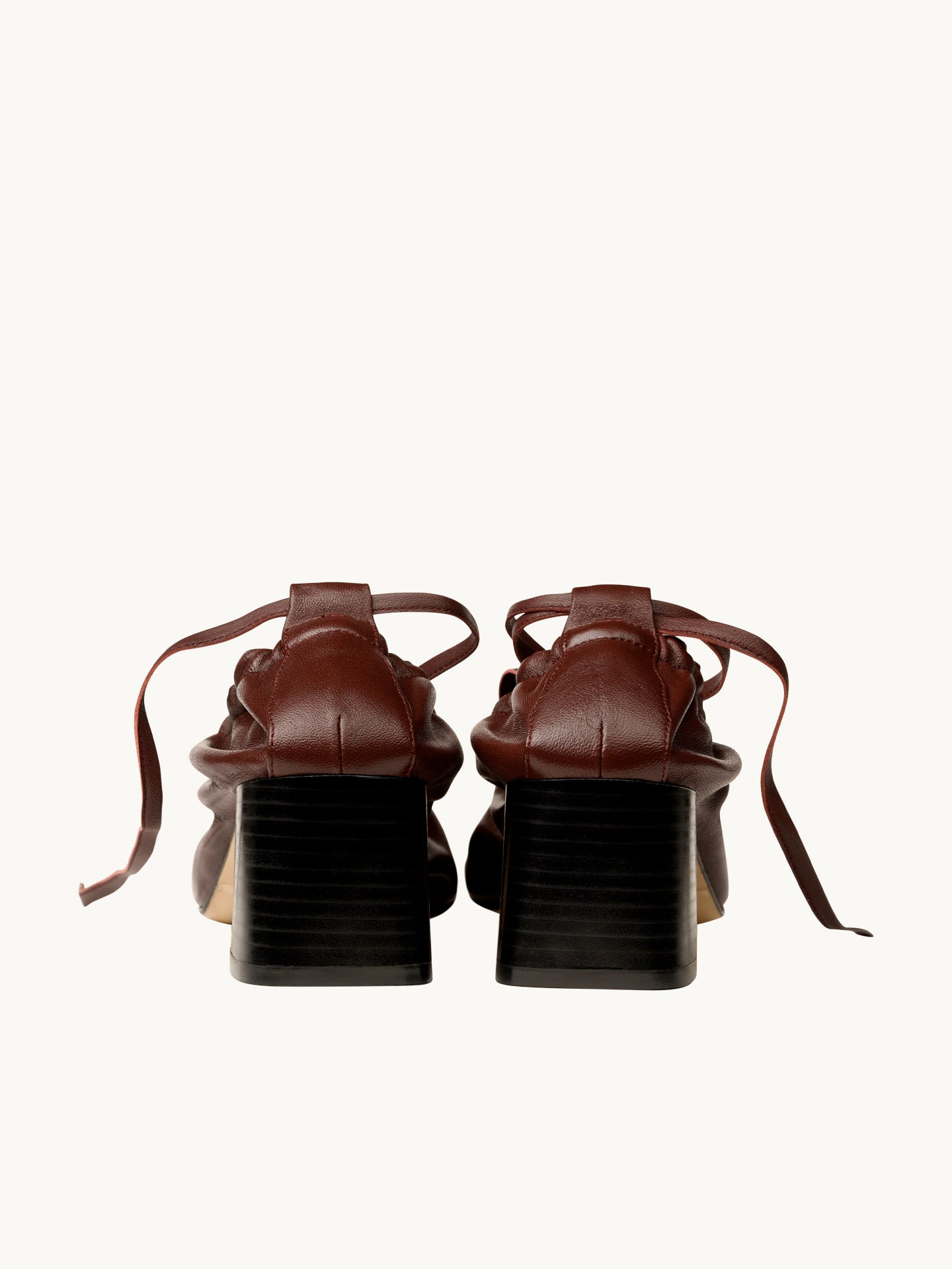 Ballerines Rouges Cuir nappa Italie Femme - Talon 5 cm - Perri Cc Burgundy - Packshot Arrière