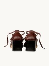 Ballerines Rouges Cuir nappa Italie Femme - Talon 5 cm - Perri Cc Burgundy - Packshot Arrière