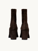 Bottines Marron Daim Espagne Femme - Talon 6 cm - Felice Stretch Brown - Packshot Arrière