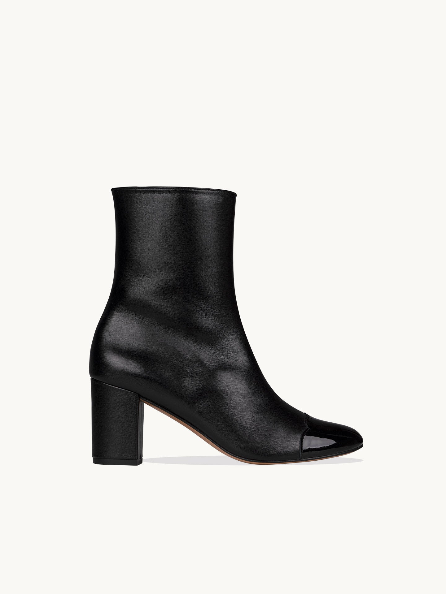 Bottines Noires Cuir nappa Espagne Femme - Talon 6 cm - Felice Black - Packshot Trois Quart
