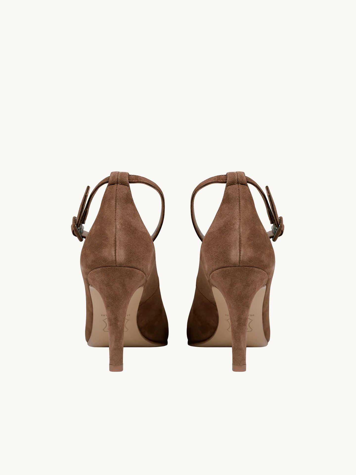 Escarpins Marron Daim Espagne Femme - Talon 7 cm - Iva Suede Praline - Packshot Arrière