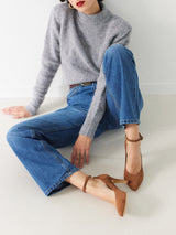 Escarpins - Escarpins Marron Daim Espagne Femme - Talon 7 cm - Iva Suede Praline - Portées Assise
