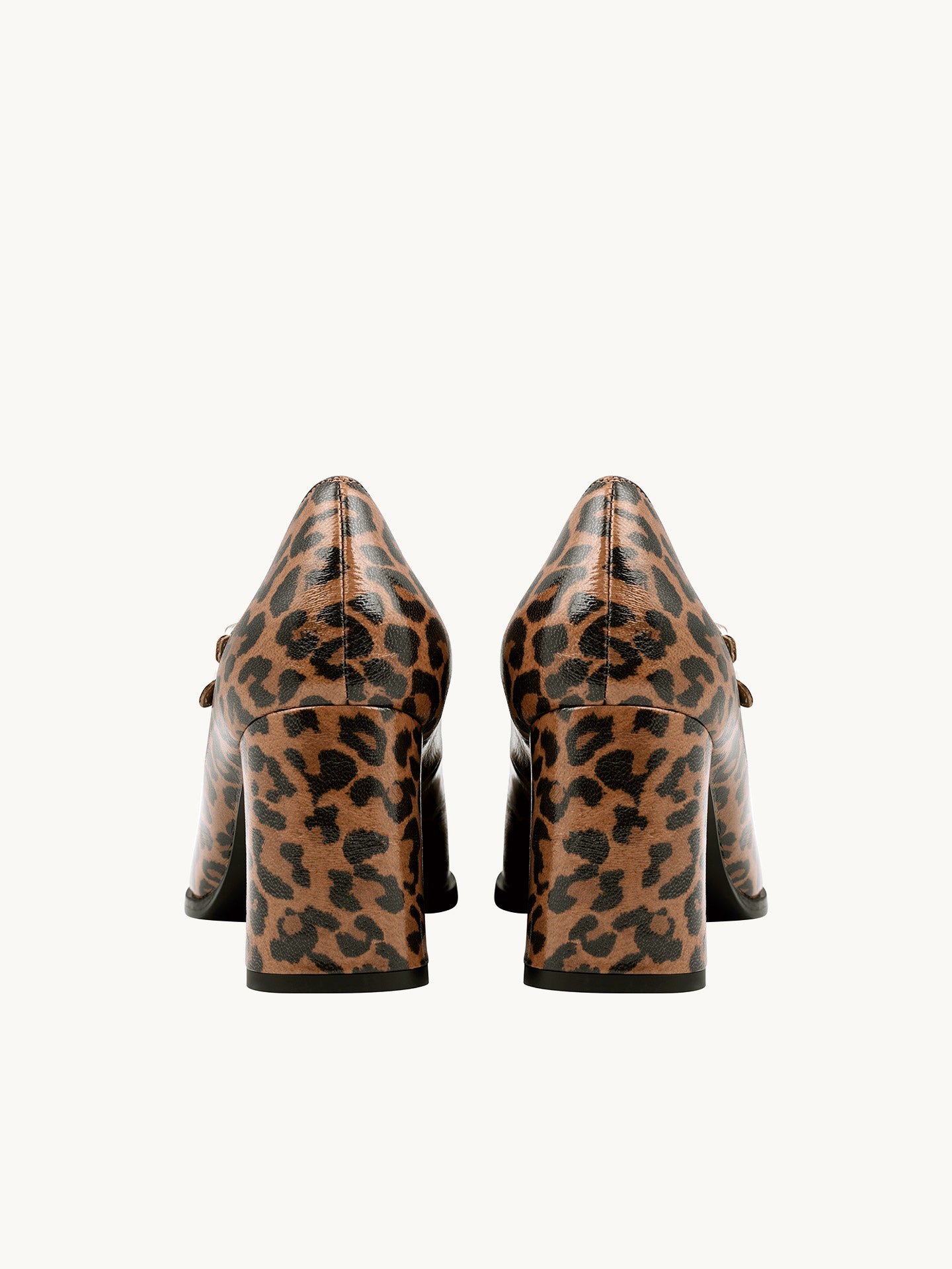 Salomés Léopard Cuir verni d'Espagne Femme - Talon 6 cm - Rey Leopard - Packshot Arrière