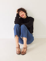 Mary janes - Leopard T-strap Mary Janes In Spanish Patent Leather For Women - Heel 6 cm - Rey Leopard - Lifestyle Sitting Pose
