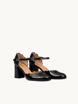 Babies Noires Cuir Verni Espagne Femme - Talon 6 cm - Florita Black - Packshot Trois Quart