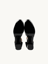 Babies Noires Cuir Verni Espagne Femme - Talon 6 cm - Florita Black - Détail Semelle