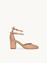 Chaussures femme élégantes et confortables - Babies Roses Cuir nappa Espagne Femme - Talon 6 cm - Flavie Dusty Rose - Packshot Trois Quart