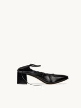 Chaussures femme élégantes et confortables - Ballerines Noires Cuir nappa Italie Femme - Talon 5 cm - Perri Cc Black - Packshot Trois Quart