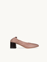Pink Ballet Flats In Italian Nappa Leather For Women - Heel 5 cm - Perri Antico - Three-Quarter Packshot