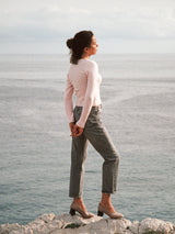 Pink Ballet Flats In Italian Nappa Leather For Women - Heel 5 cm - Perri Antico - Lifestyle Standing Profile