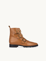 Bottines Marron Cuir nappa Femme - Talon 2 cm - Iris Camel - Packshot Profil