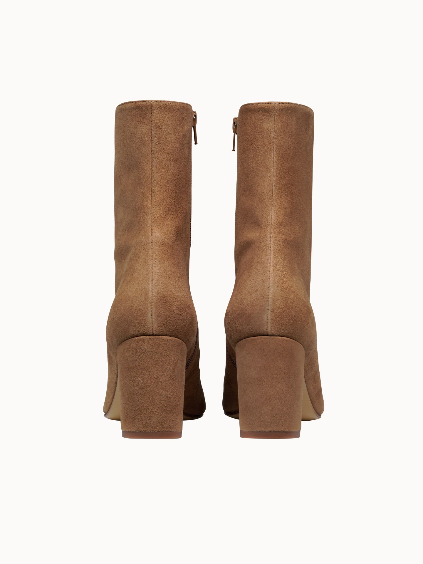 Bottines Marron Cuir verni d'Espagne Femme - Talon 6 cm - Felice Camel - Packshot Arrière