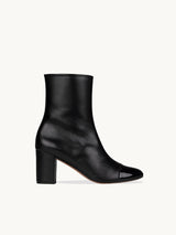 Chaussures femme élégantes et confortables - Bottines Noires Cuir nappa Espagne Femme - Talon 6 cm - Felice Black - Packshot Trois Quart