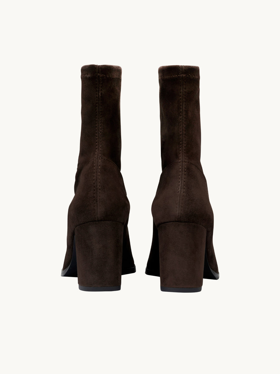 Bottines marrons femme en cuir stretch | Felice Stretch Brown | ÉMZI PARIS