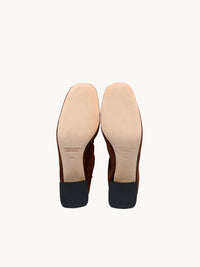 Chaussures femme élégantes et confortables - Ballerines Cuir Marron avec Talon 5cm | Perri CC Brown