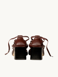 Chaussures femme élégantes et confortables - Ballerines Cuir Bordeaux avec Talon 5cm | Perri CC Burgundy