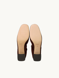 Chaussures femme élégantes et confortables - Ballerines Cuir Bordeaux avec Talon 5cm | Perri CC Burgundy