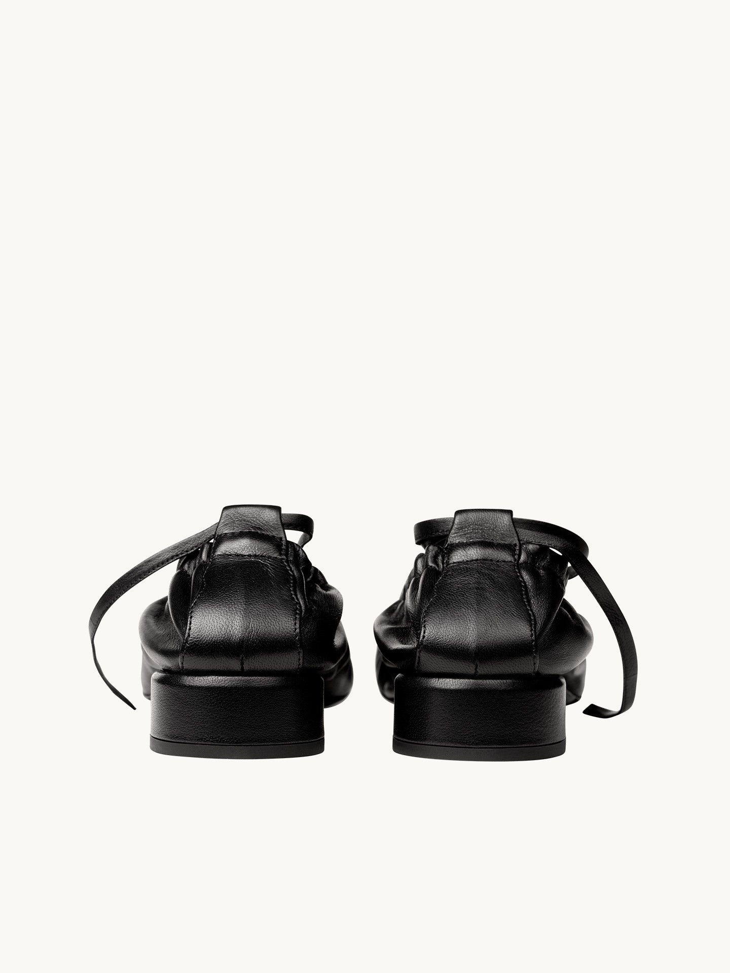 Black Ballerinas with Small Heels - Made in Italy | Benni Black