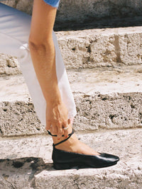 Chaussures italiennes - Ballerines Noires Petite Talon - Made In Italy | Benni Black