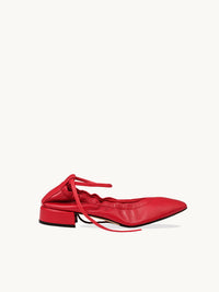 Chaussures femme élégantes et confortables - Ballerines Rouges en Cuir Souple Italien | Benni Red 