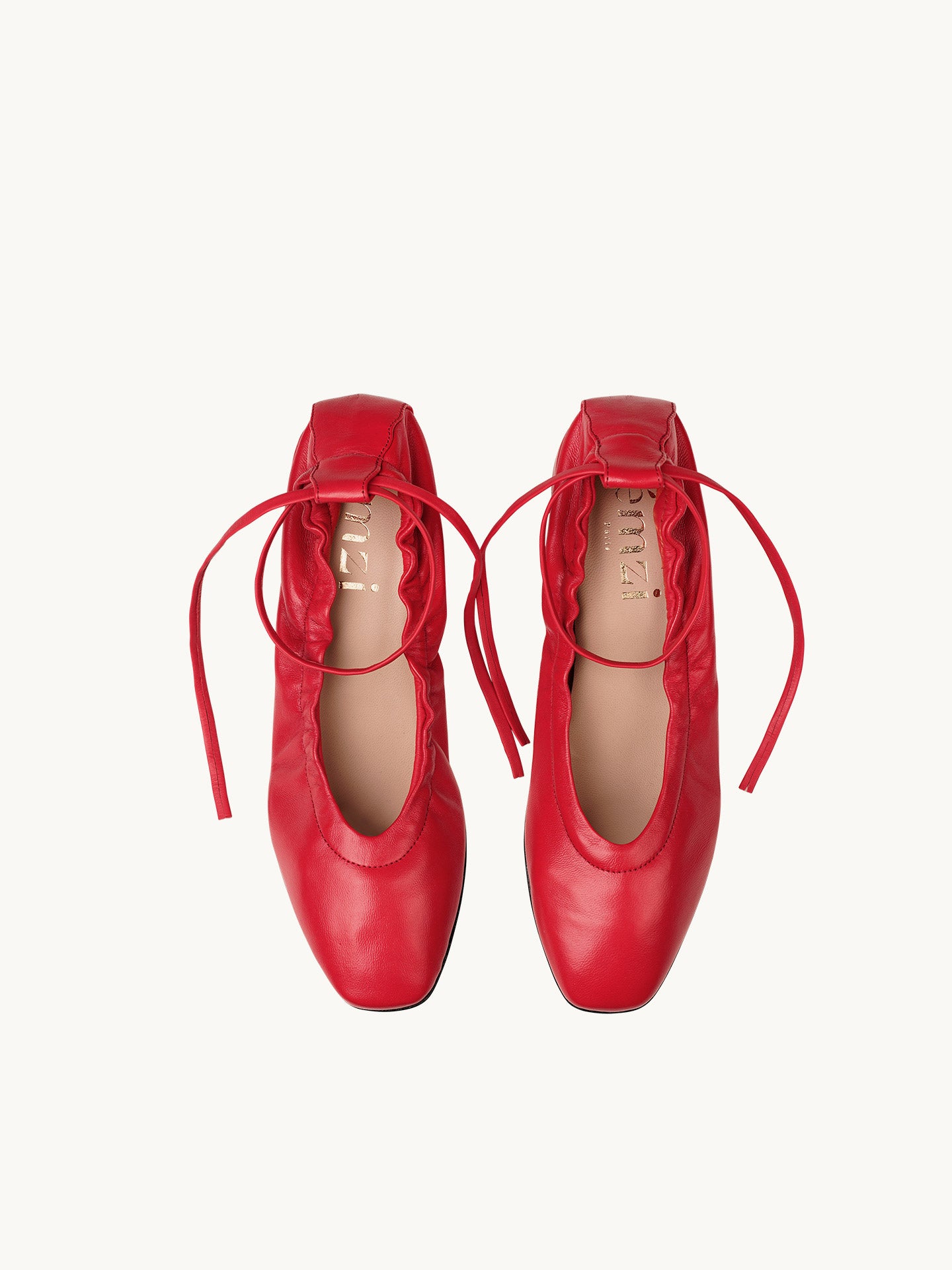 Red Italian Soft Leather Ballerinas | Benni Red