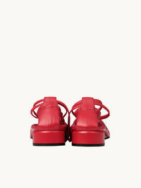 Chaussures femme élégantes et confortables - Ballerines Rouges en Cuir Souple Italien | Benni Red 