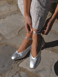 Benni Silver Ballerinas