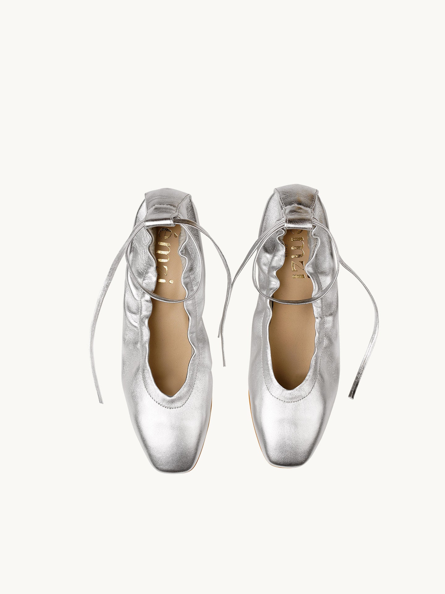 Silver Ballerinas in Soft Italian Leather | Benni Silver