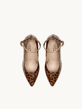 Chaussures femme élégantes et confortables - Escarpins Léopard Cuir verni Espagne Femme - Talon 7 cm - Iva Leopard - Packshot Dessus
