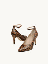 Chaussures femme élégantes et confortables - Escarpins Léopard Cuir verni Espagne Femme - Talon 7 cm - Iva Leopard - Packshot Trois Quart