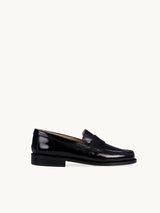 Chaussures femme élégantes et confortables - Mocassins Noirs Cuir Nappa Italien Femme - Talon 2.5 cm - Lissa Black - Packshot Trois Quart