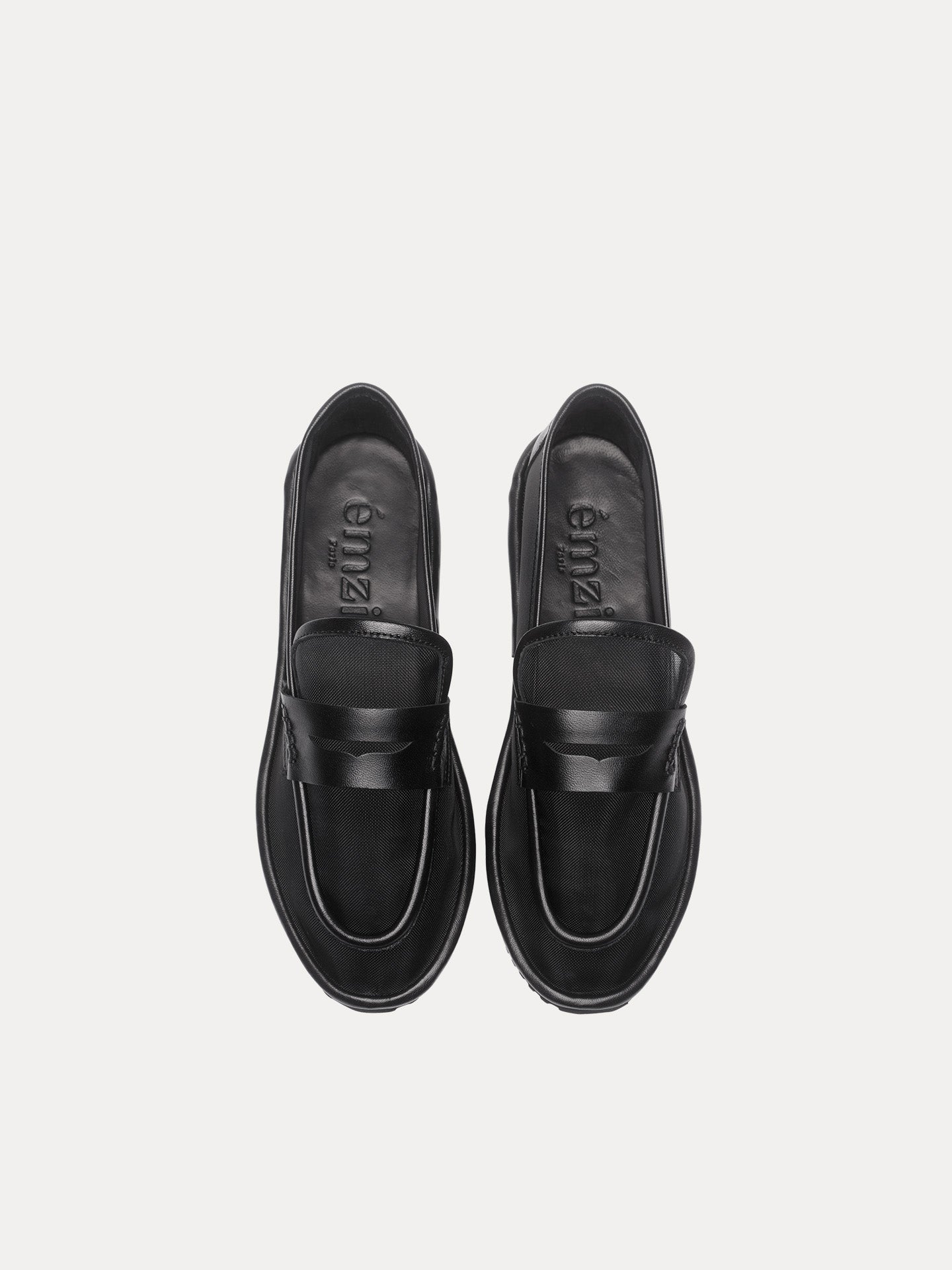 Black Loafers In Italian Mesh For Women - Ritao Mesh Black - Top View Packshot