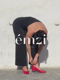 Ballerines Rouges en Cuir Souple Italien | Benni Red 