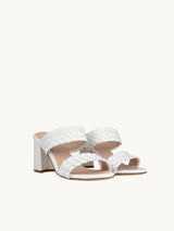 Sandales Femme Pointure 34 et 35 en Cuir - Sandales Tressées Nicci White