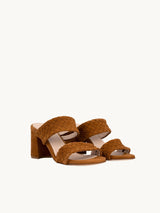 Sandales Femme Pointure 34 et 35 en Cuir - Sandales Tressées Nicci Camel